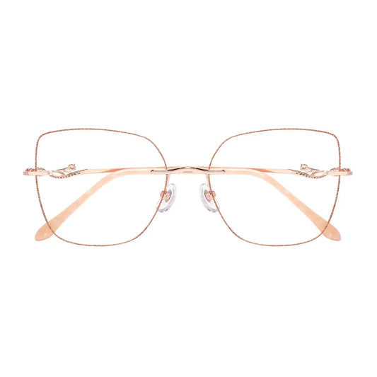 Winky Eyeglasses in Rose Gold & Pink