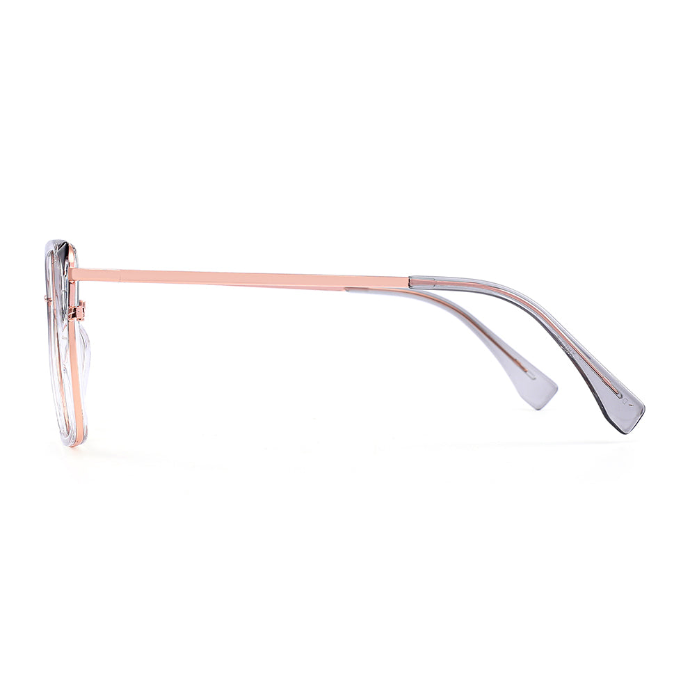 Bozi Eyeglasses in Grey & Clear