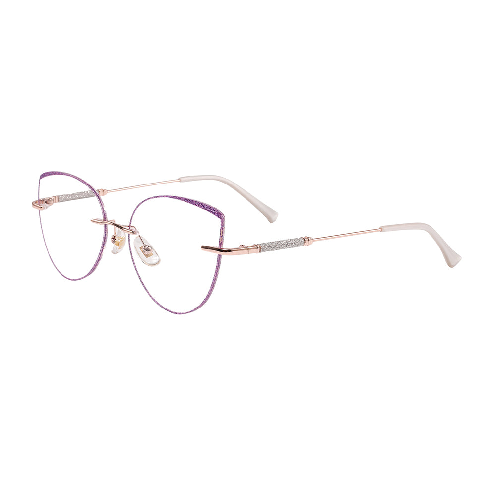 Glamour Eyeglasses in Rose Gold & Purple