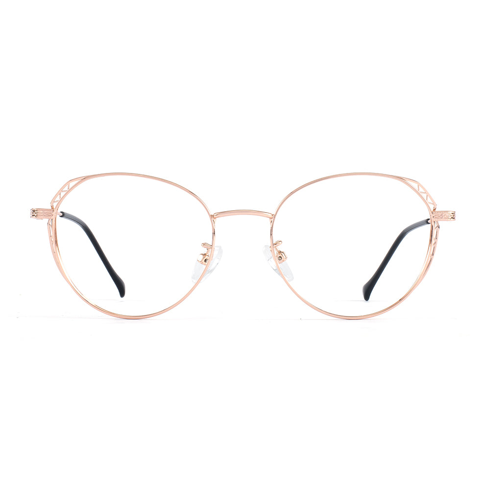 Batt Eyeglasses in Rose Gold