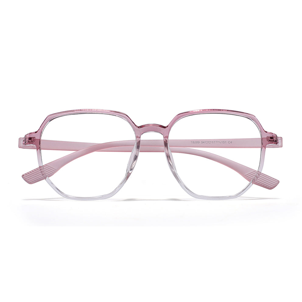 Hass Eyeglasses in Pink & Clear