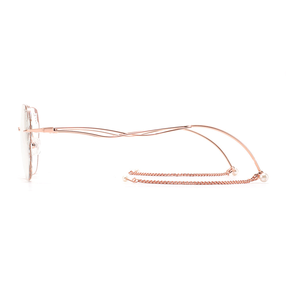 Pearl Eyeglasses in Rose Gold