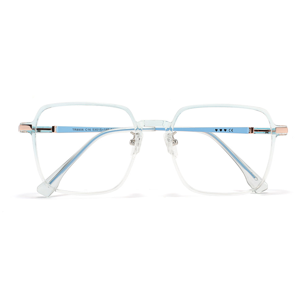 Sandy Eyeglasses in Celadon & Clear