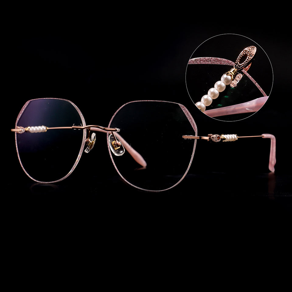 Fauna Eyeglasses in Rose Gold & Pink