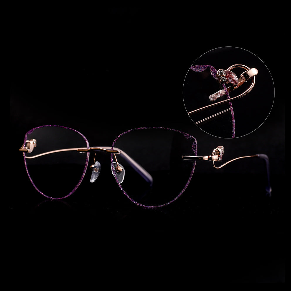 Maeve Eyeglasses in Rose Gold & Purple