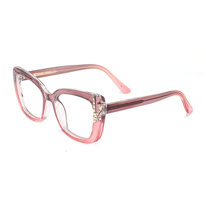 Morna Eyeglasses in Purple & Carmine