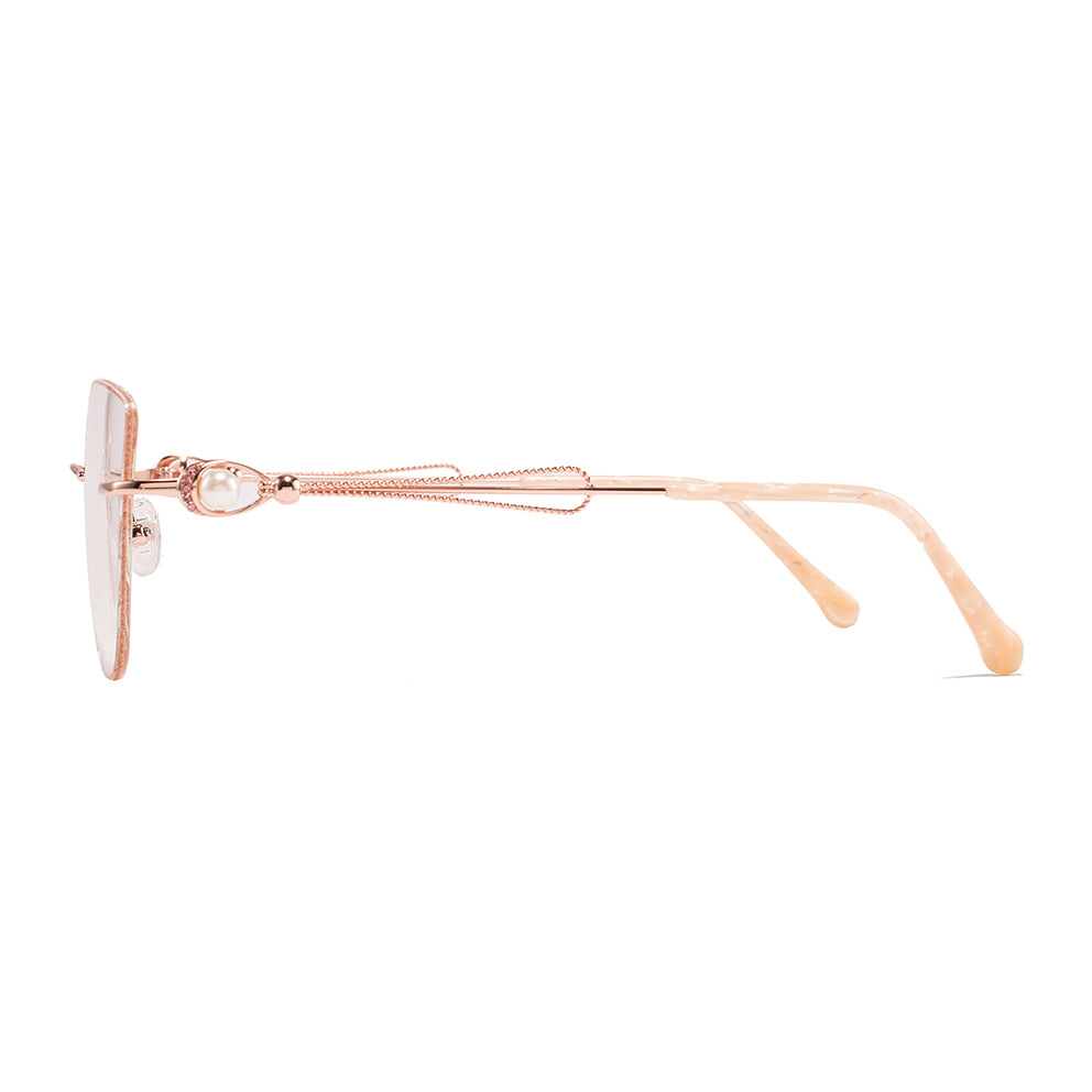 Ivory Eyeglasses in Rose Gold