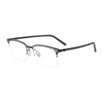 Hatem Eyeglasses in Grey & Gun