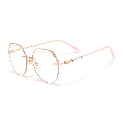 Golden Pearl Eyeglasses in Rose Gold