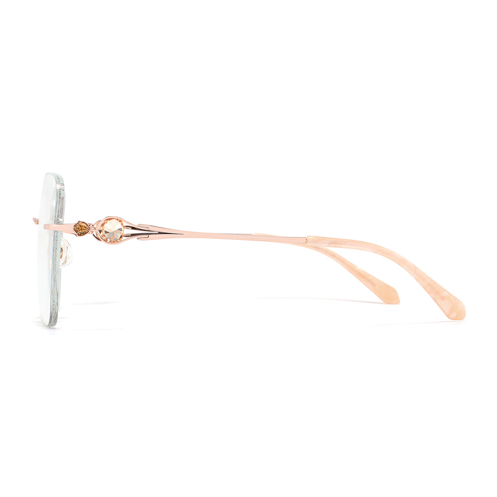 Citrine Eyeglasses in Rose Gold & Silver