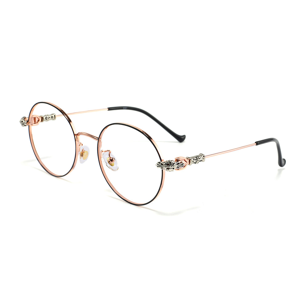 Roya Eyeglasses in Black & Rose Gold