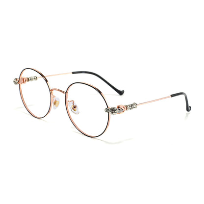 Roya Eyeglasses in Black & Rose Gold