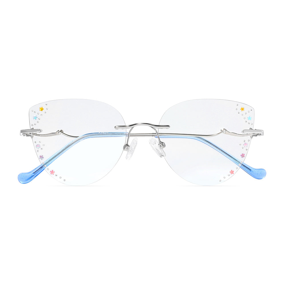 Twinkling Star Eyeglasses in Silver