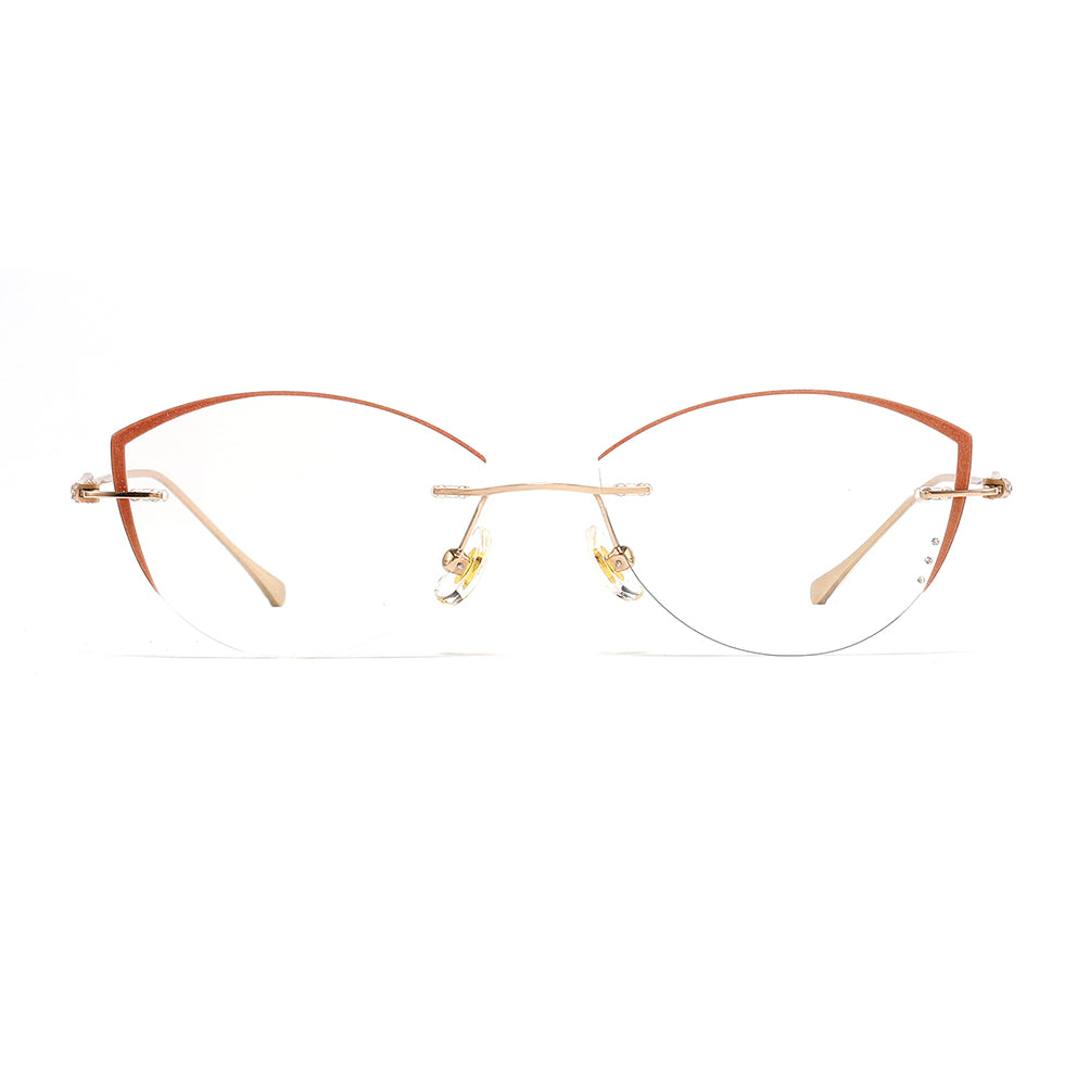 Hallie Eyeglasses in Rose Gold