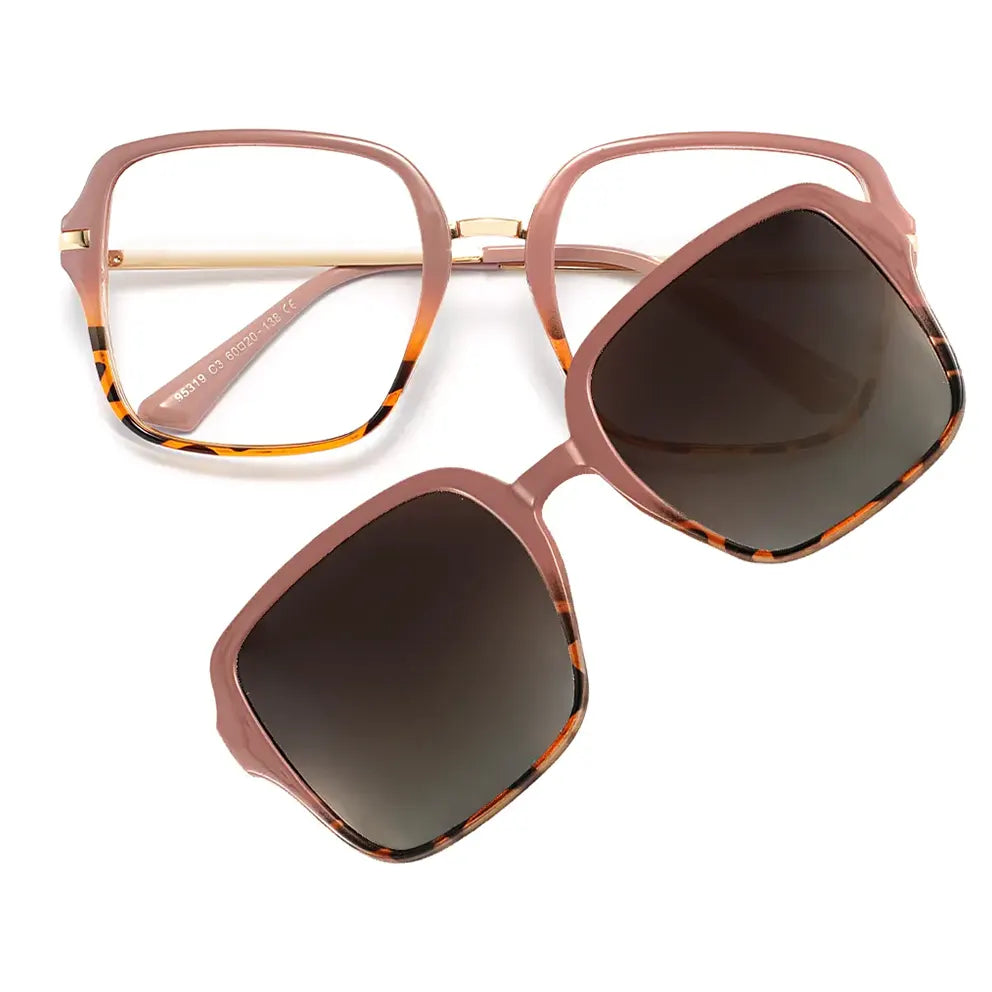 Miku Eyeglasses in Pink & Warm Tortoise