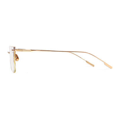 Rika Eyeglasses in Rose Gold & Brown Champagne