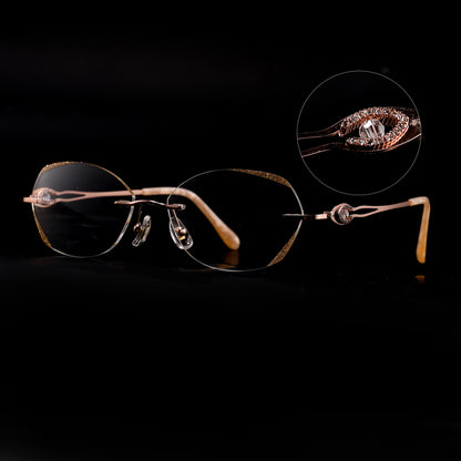 Fahran Eyeglasses in Rose Gold