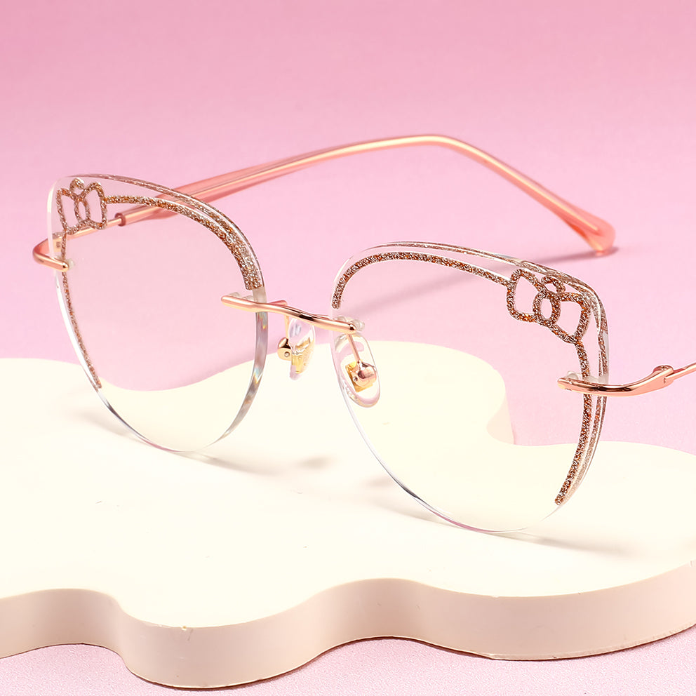 Kitty Eyeglasses in Rose Gold