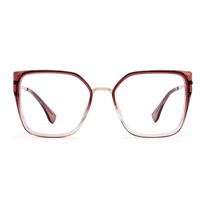 Bozi Eyeglasses in Carmine & Clear