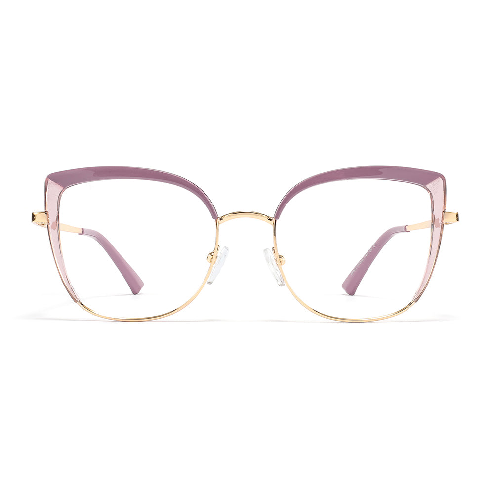 Falisha Eyeglasses in Purple & Clear Pink