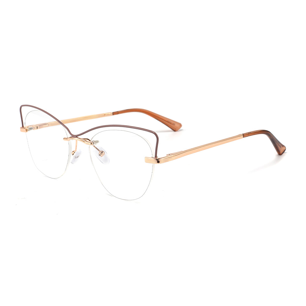 Lennon Eyeglasses in Purple & Rose Gold