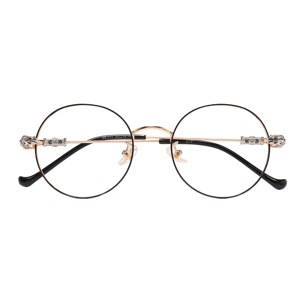 Roya Eyeglasses in Black & Gold