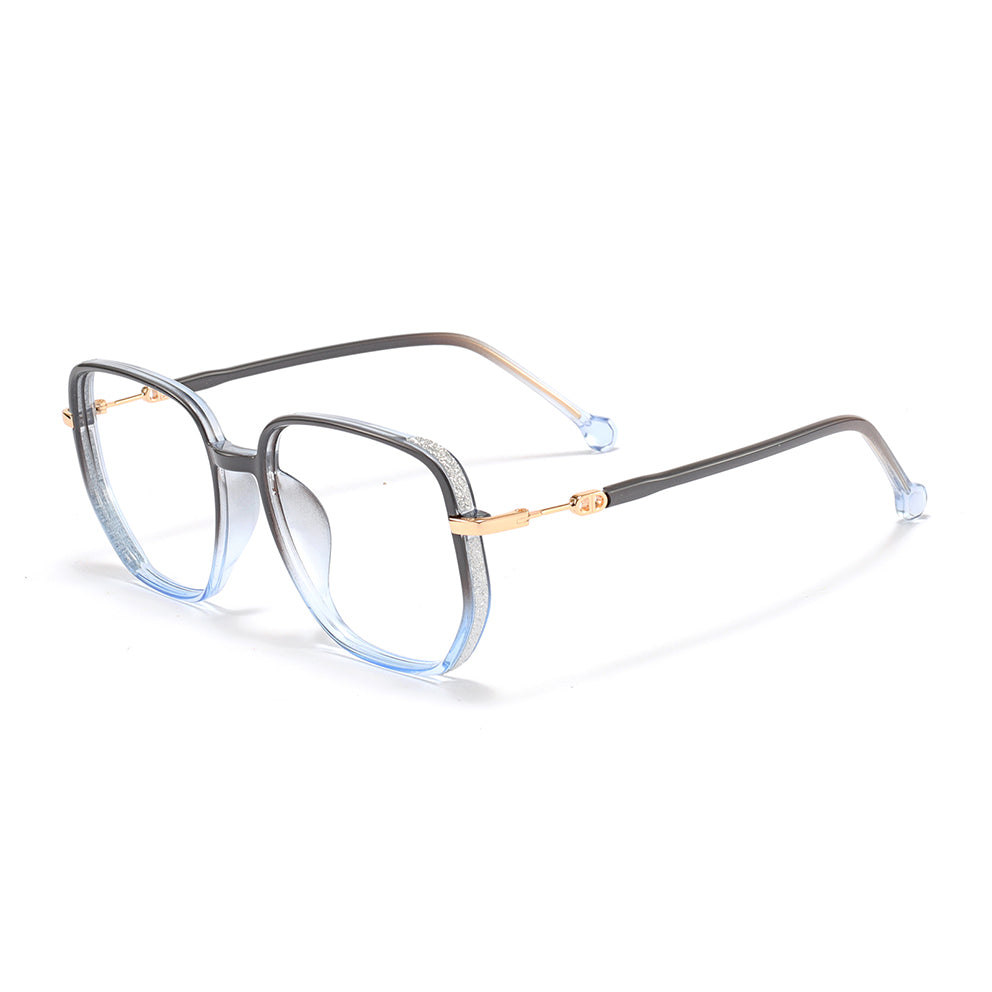 Gerda Eyeglasses in Grey & Clear Blue