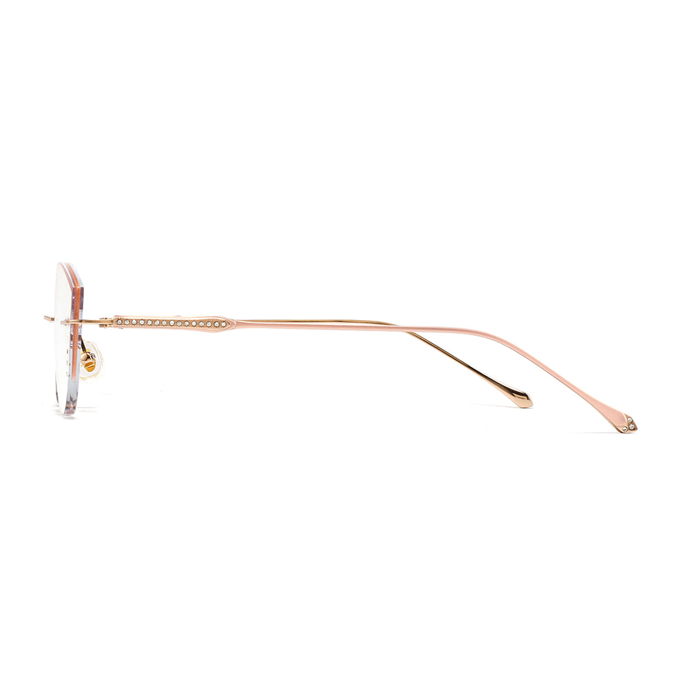 Hallie Eyeglasses in Rose Gold