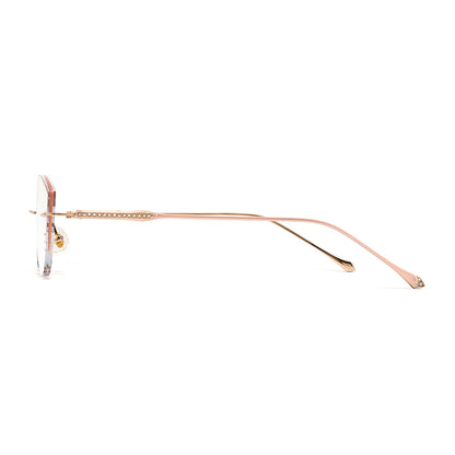 Hallie Eyeglasses in Rose Gold