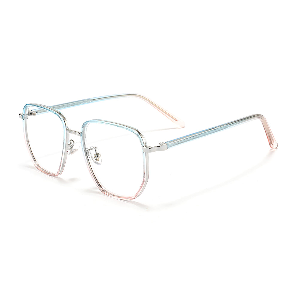 Jolin Eyeglasses in Clear Blue & Champagne