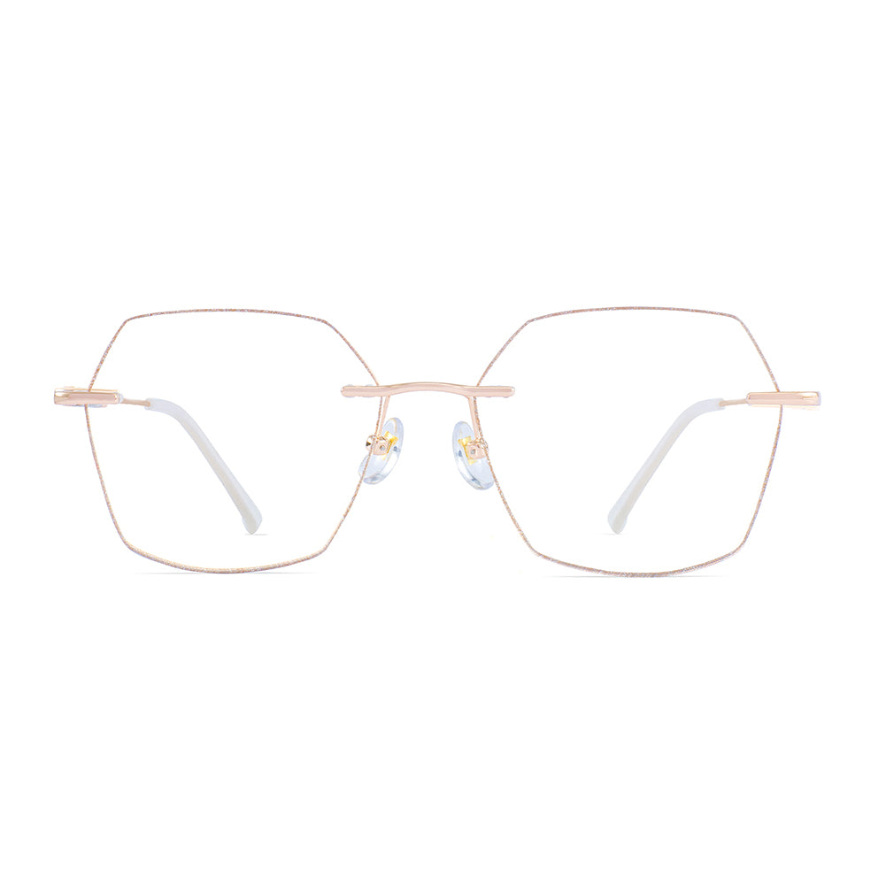 Rey Eyeglasses in Rose Gold