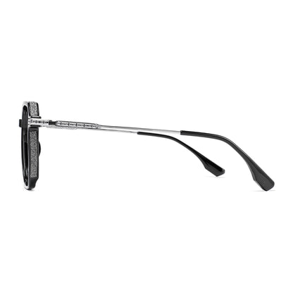 Romola Eyeglasses in Black & Silver