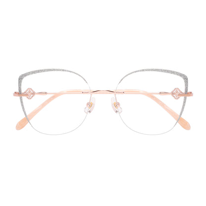 Shahlaa Eyeglasses in Rose Gold & Silver