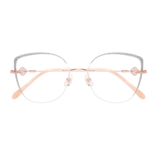 Shahlaa Eyeglasses in Rose Gold & Silver