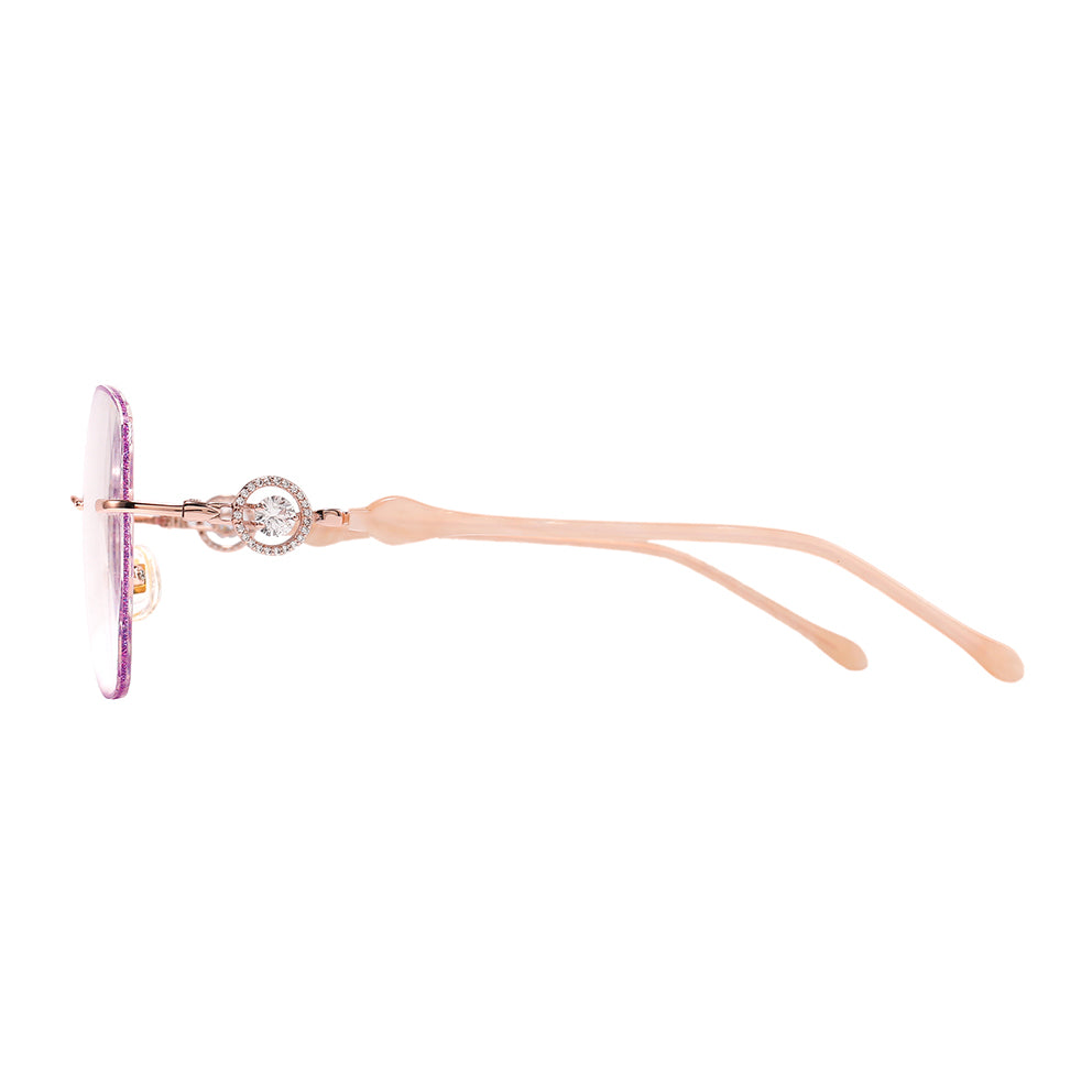 Glitter Eyeglasses in Rose Gold & Purple