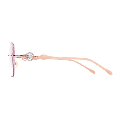 Glitter Eyeglasses in Rose Gold & Purple