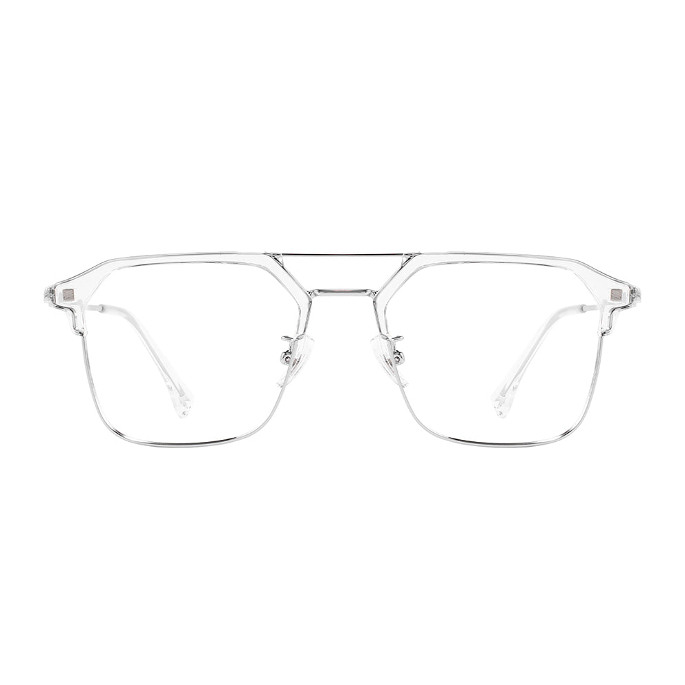 Calvin Eyeglasses in Clear & Silver