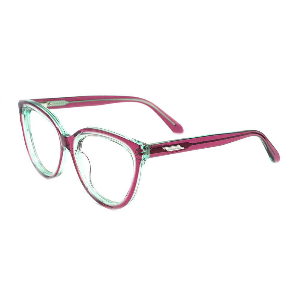 Aun Eyeglasses in Purple & Mint Green