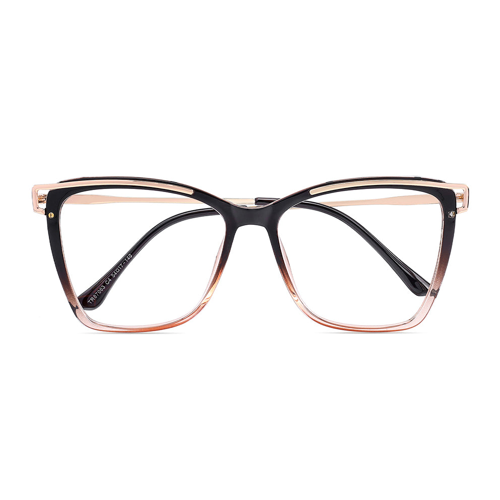 Cili Eyeglasses in Black & Champagne