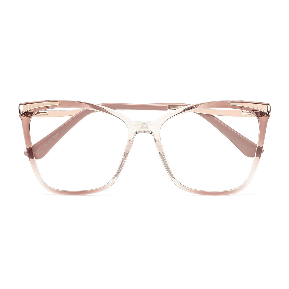 Sine Eyeglasses in Carmine & Champagne