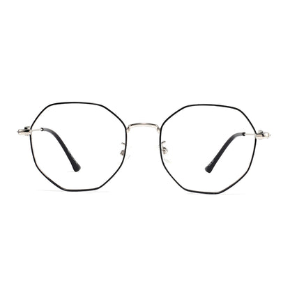 Megan Eyeglasses in Black & Silver