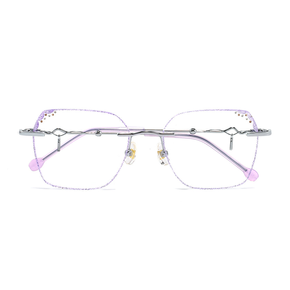 Lil Eyeglasses in Silver & Lavender