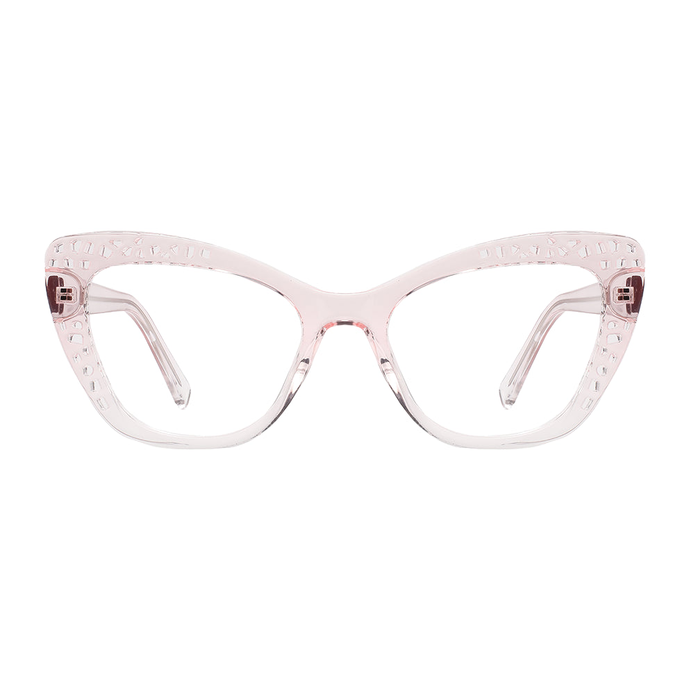 Taina Eyeglasses in Pink & Clear