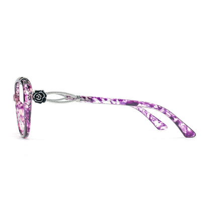 Kelley Eyeglasses in Purple Tortoise