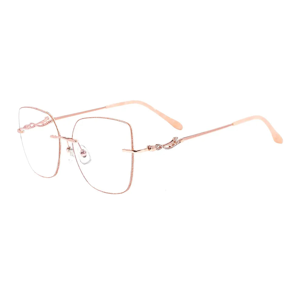 Winky Eyeglasses in Rose Gold & Pink