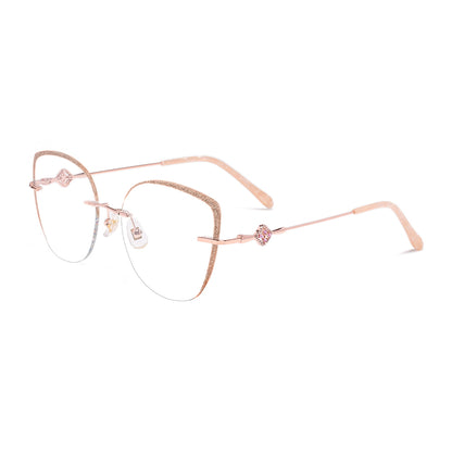 Shahlaa Eyeglasses in Rose Gold