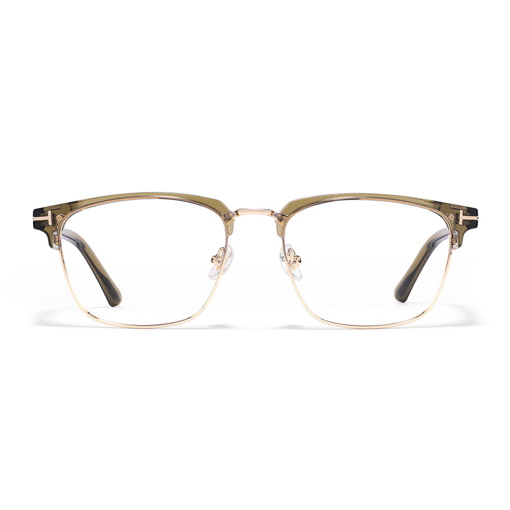 Peta Eyeglasses in Seaweed & Grey/Brown