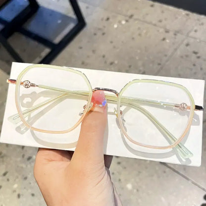 Amore Eyeglasses in Green & Pink