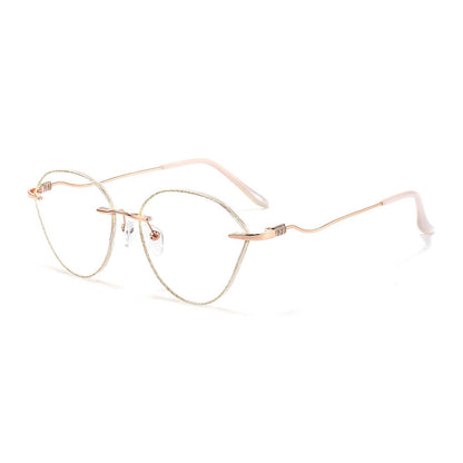 Coral Eyeglasses in Gold