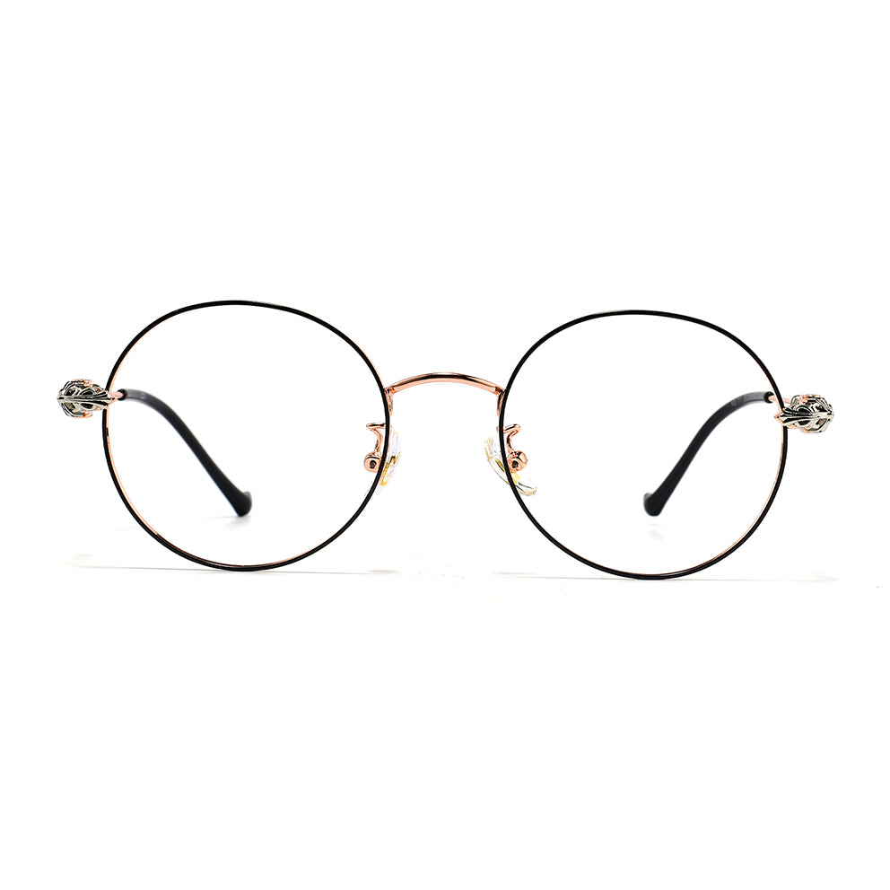 Roya Eyeglasses in Black & Rose Gold